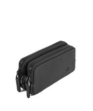 PIQUADRO BLACK SQUARE Mini leather clutch - Tablet holder& Organizer