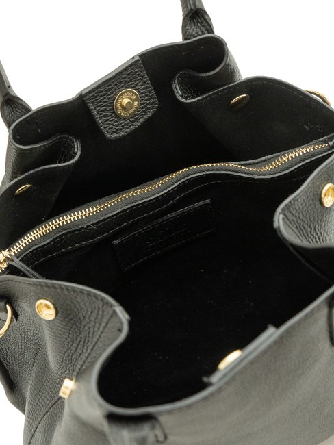 ALICE Leather handbag with shoulder strap black - Women’s Bags