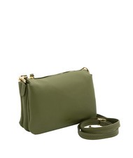 LESAC SIMONA Tris dollar leather shoulder bag olive - Women&rsquo;s Bags - 2