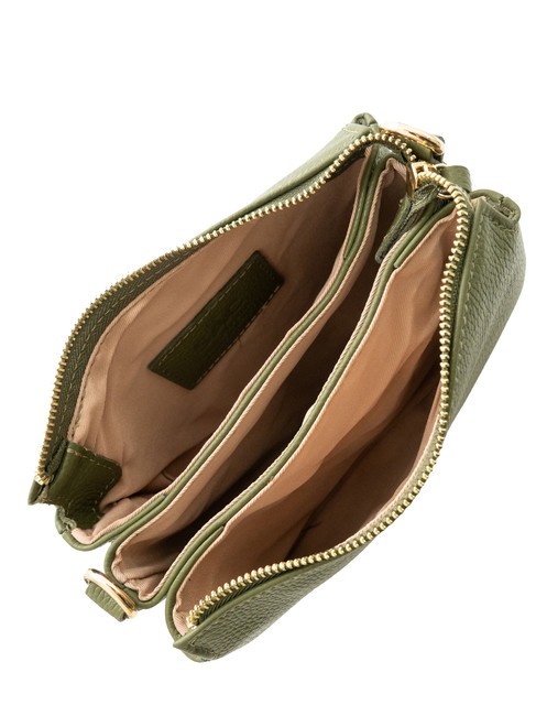 SIMONA Tris dollar leather shoulder bag olive - Women&rsquo;s Bags