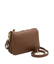 LESAC SIMONA Tris dollar leather shoulder bag burned - Women&rsquo;s Bags - 2