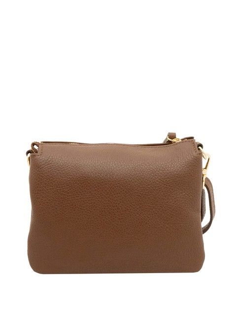 SIMONA Tris dollar leather shoulder bag burned - Women&rsquo;s Bags