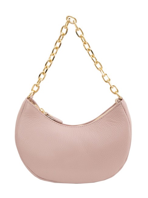 GIUDITTA Leather hobo bag with chain millennial pink - Women&rsquo;s Bags