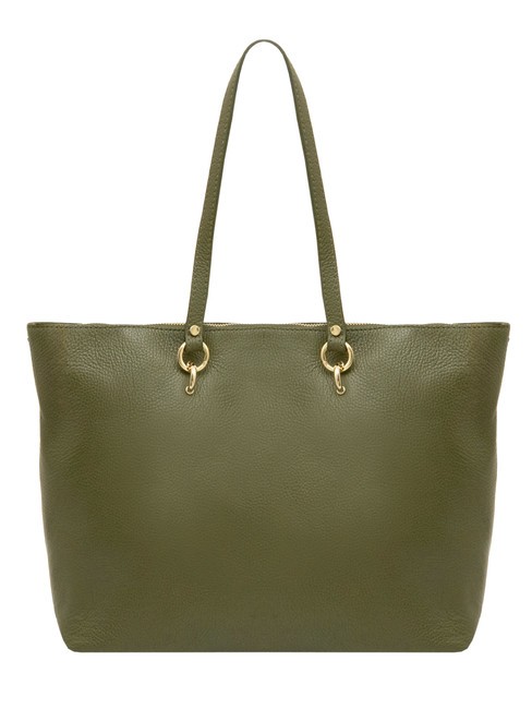 VIOLA  Leather shopping bag olive - Women’s Bags