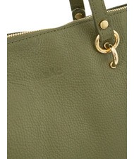 LESAC VIOLA  Leather shopping bag olive - Women’s Bags - 6