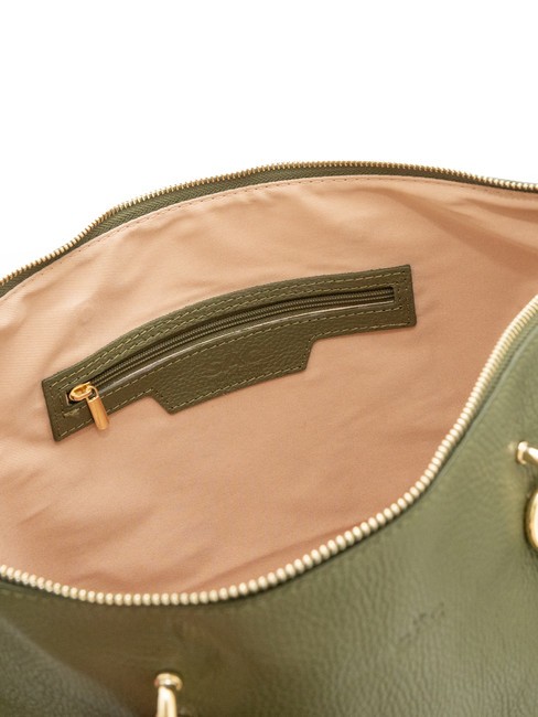 VIOLA  Leather shopping bag olive - Women’s Bags