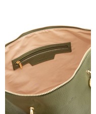 LESAC VIOLA  Leather shopping bag olive - Women’s Bags - 7