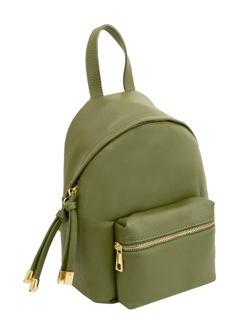 VANESSA Dollar leather backpack olive - Women’s Bags