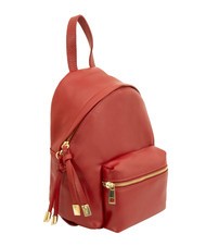 LESAC VANESSA Dollar leather backpack red - Women’s Bags - 2