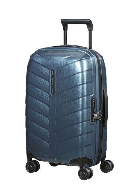 ATTRIX Expandable slim cabin trolley steel blue - Hand luggage