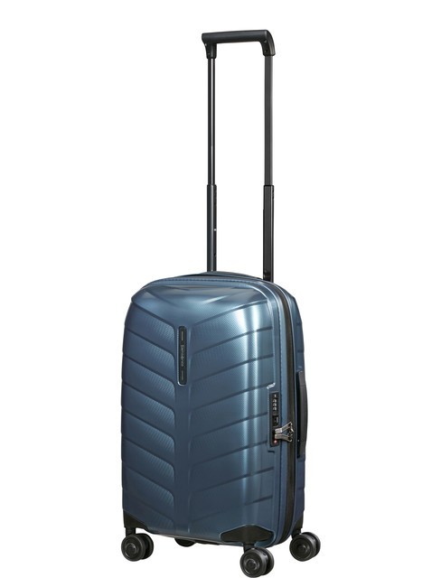 ATTRIX Expandable slim cabin trolley steel blue - Hand luggage
