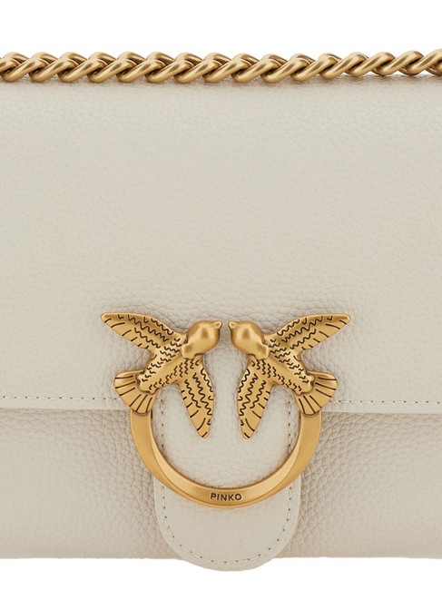 LOVE SOFT MINI Shoulder bag / crossbody bag silk white-antique gold - Women’s Bags