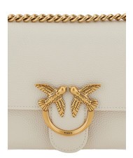 PINKO LOVE SOFT MINI Shoulder bag / crossbody bag silk white-antique gold - Women’s Bags - 4