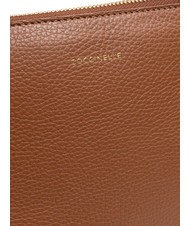 COCCINELLE CHERRY Hammered leather shoulder shopping bag BRULE - Women&rsquo;s Bags - 4