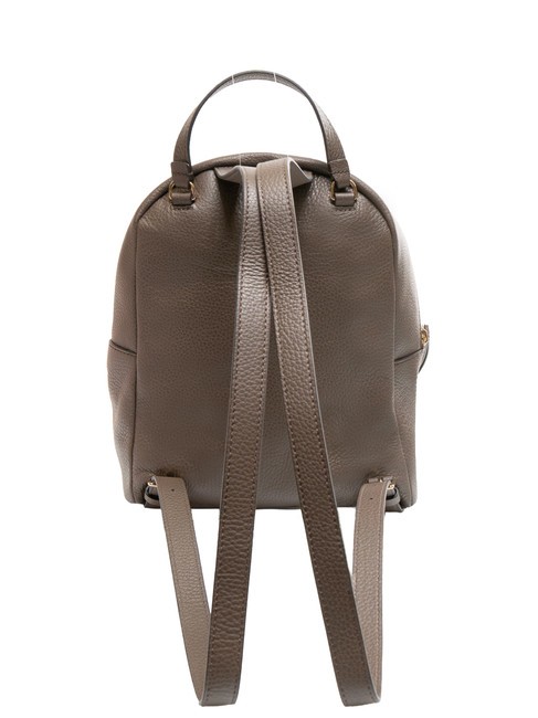 JEN Round leather backpack with pocket ebony - Women’s Bags