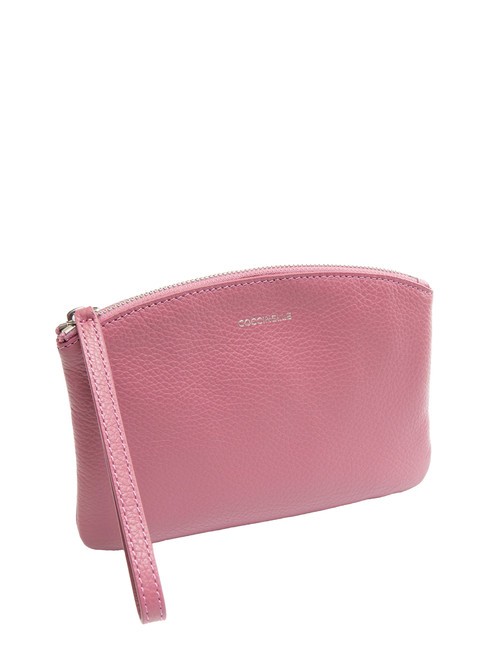 ROUNDED ENVELOPE Leather clutch with cuff pulp pink - Women&rsquo;s Bags