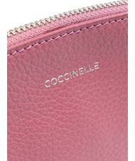 COCCINELLE ROUNDED ENVELOPE Leather clutch with cuff pulp pink - Women&rsquo;s Bags - 4