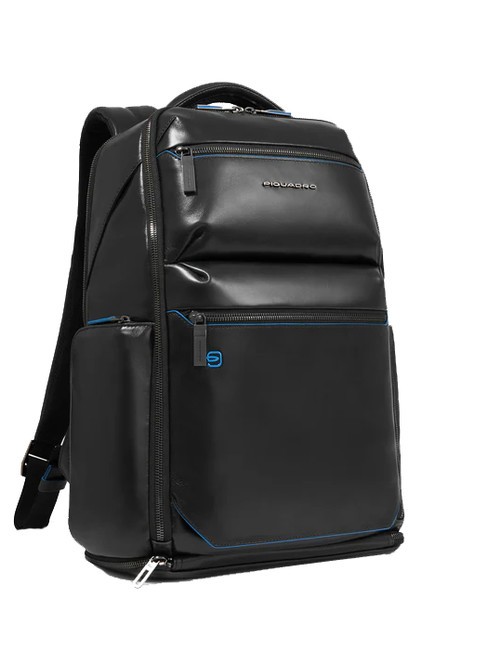 BLUE SQUARE  15.6" Leather Laptop Backpack Black - Laptop backpacks