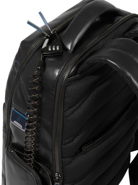 BLUE SQUARE  15.6" Leather Laptop Backpack Black - Laptop backpacks