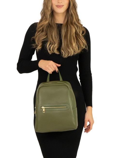 GELSO Leather backpack olive - Women’s Bags