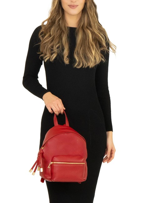VANESSA Dollar leather backpack red - Women’s Bags