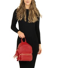 LESAC VANESSA Dollar leather backpack red - Women’s Bags - 4