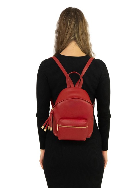 VANESSA Dollar leather backpack red - Women’s Bags