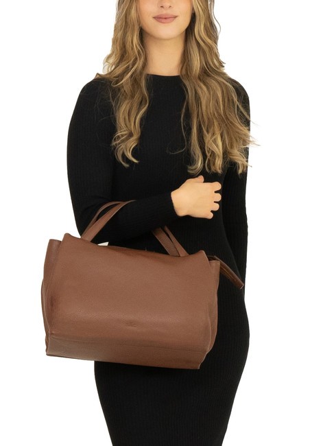 FRESIA Handbag, with shoulder strap, in leather burned - Women&rsquo;s Bags