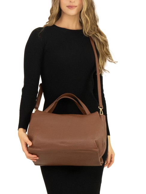 FRESIA Handbag, with shoulder strap, in leather burned - Women&rsquo;s Bags