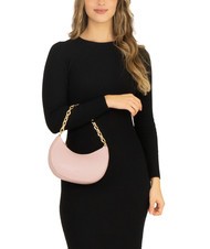 LESAC GIUDITTA Leather hobo bag with chain millennial pink - Women&rsquo;s Bags - 4