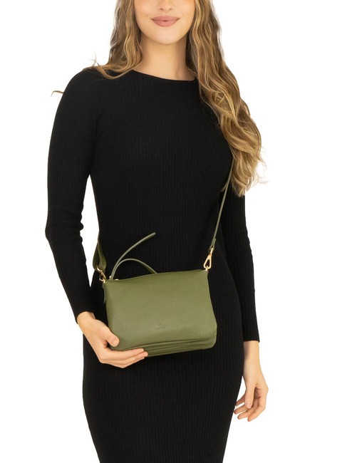 SIMONA Tris dollar leather shoulder bag olive - Women&rsquo;s Bags