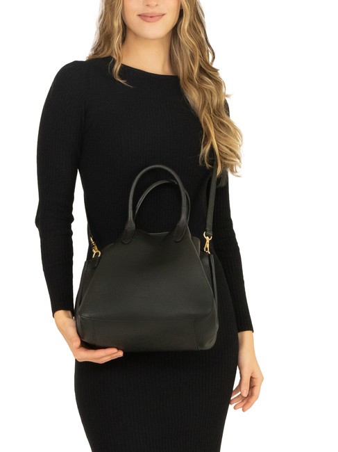 ALICE Leather handbag with shoulder strap black - Women’s Bags