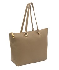 LESAC VIOLA  Leather shopping bag light taupe - Women’s Bags - 2