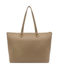 LESAC VIOLA  Leather shopping bag light taupe - Women’s Bags - 3