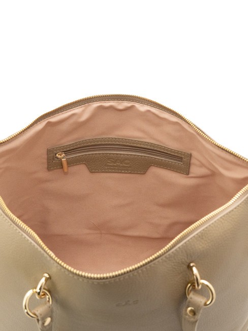 VIOLA  Leather shopping bag light taupe - Women’s Bags