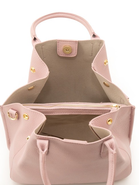 ALICE Leather handbag with shoulder strap millennial pink - Women’s Bags