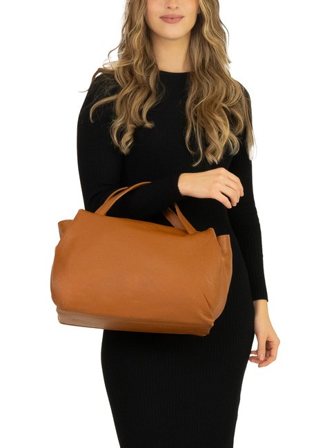 FRESIA Handbag, with shoulder strap, in leather dark leather - Women’s Bags