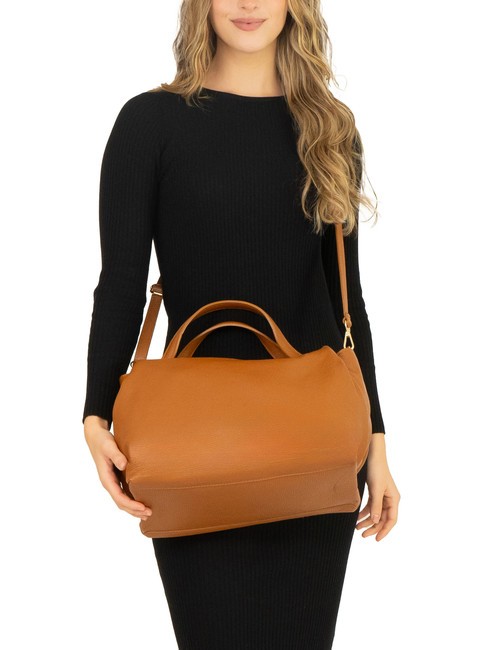 FRESIA Handbag, with shoulder strap, in leather dark leather - Women’s Bags