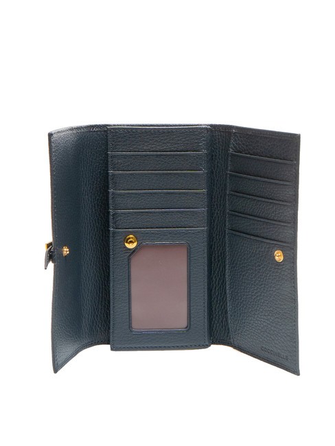 CHERRY Large leather wallet, 12cc midnight blue - Women’s Wallets