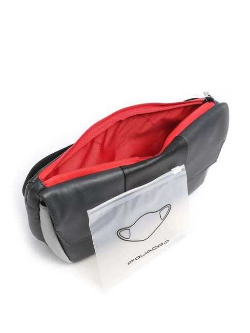 CAMPIONARIO -  URBAN Leather bum bag Grey - Hip pouches