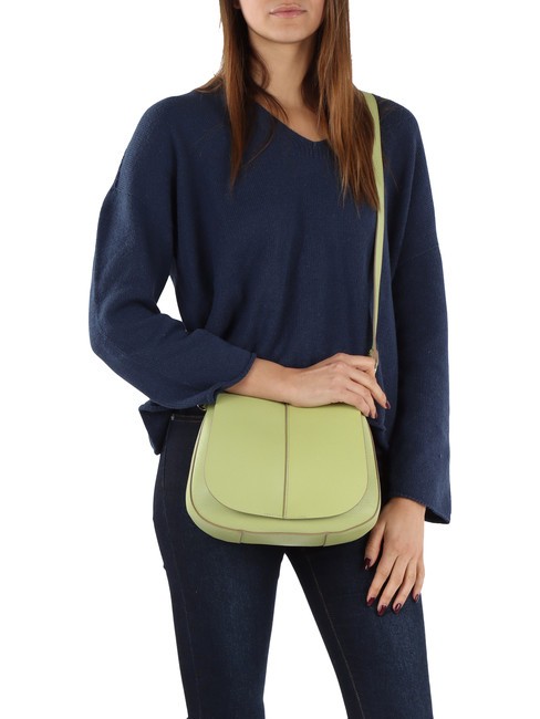 HELENA ROUND Leather bag with double shoulder strap unripe - Women&rsquo;s Bags