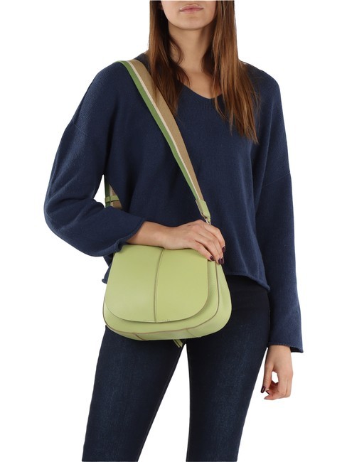 HELENA ROUND Leather bag with double shoulder strap unripe - Women&rsquo;s Bags