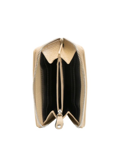 SIERRA Medium zip around leather wallet BEIGE - Women’s Wallets