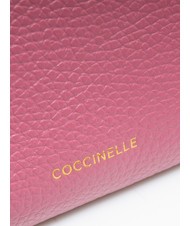 COCCINELLE MAGIE Small leather shoulder bag pulp pink - Women’s Bags - 4