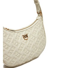 PINKO HALF MOON MINI  Shoulder bag, leather silk white-antique gold - Women&rsquo;s Bags - 3