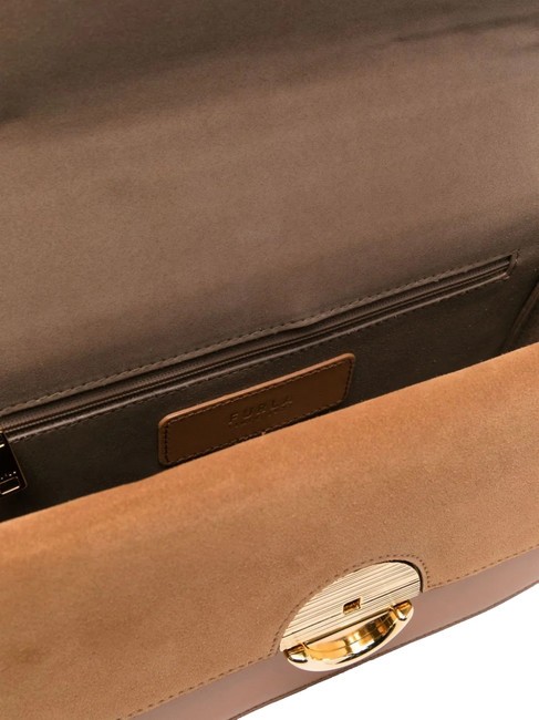 SFERA Leather shoulder bag with flap brandy - Women&rsquo;s Bags