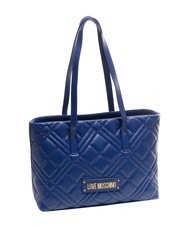 LOVE MOSCHINO QUILTED  Shoulder Shopper blue - Women’s Bags - 2