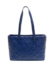 LOVE MOSCHINO QUILTED  Shoulder Shopper blue - Women’s Bags - 4