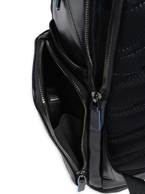 BLUE SQUARE  15.6" Leather Laptop Backpack blue - Laptop backpacks