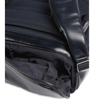 PIQUADRO BLUE SQUARE  15.6" Leather Laptop Backpack blue - Laptop backpacks - 4